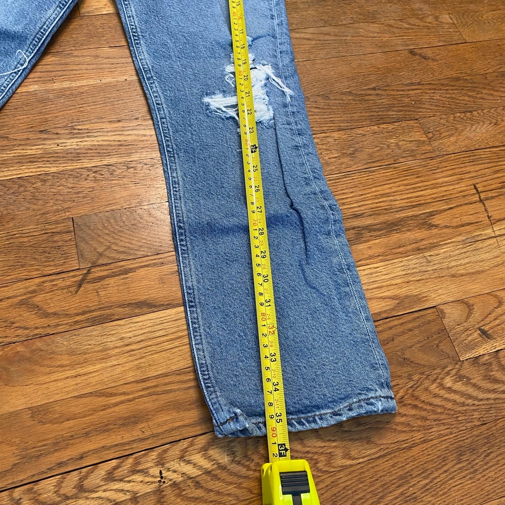 AGOLDE Wilder Distressed Straight-Leg Jeans – Size 26 - Picture 4 of 9